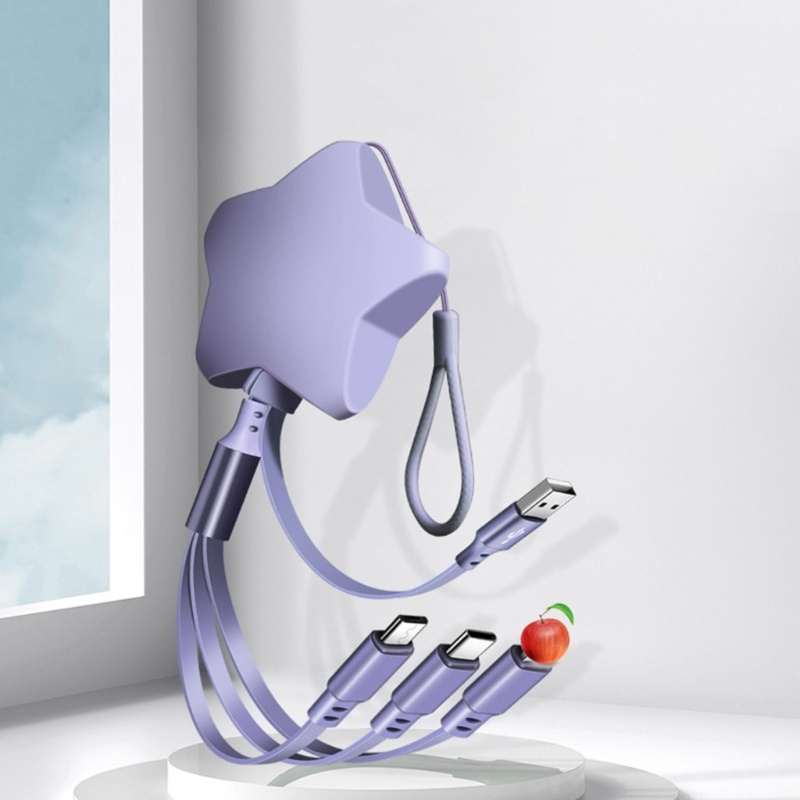 Dây Cáp Sạc Nhanh Truyền Dữ Liệu Micro USB Type-C 6A 3 Trong 1