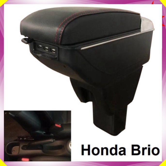 Hộp tỳ tay xe ô tô Honda Brio và Honda BR-V cao cấp tích hợp 7 cổng USB, mã DUSB-BRO (HÀNG LOẠI 1)