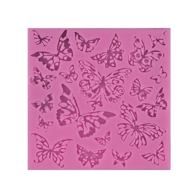 Khuôn Silicone Tạo Hình Bươm Bướm Trang Trí Bánh