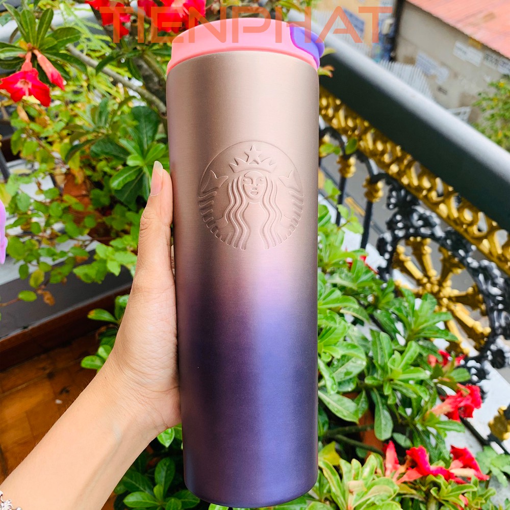 Bình Nước Giữ Nhiệt Starbucks Ombre 500ML B230 (Ảnh thật)