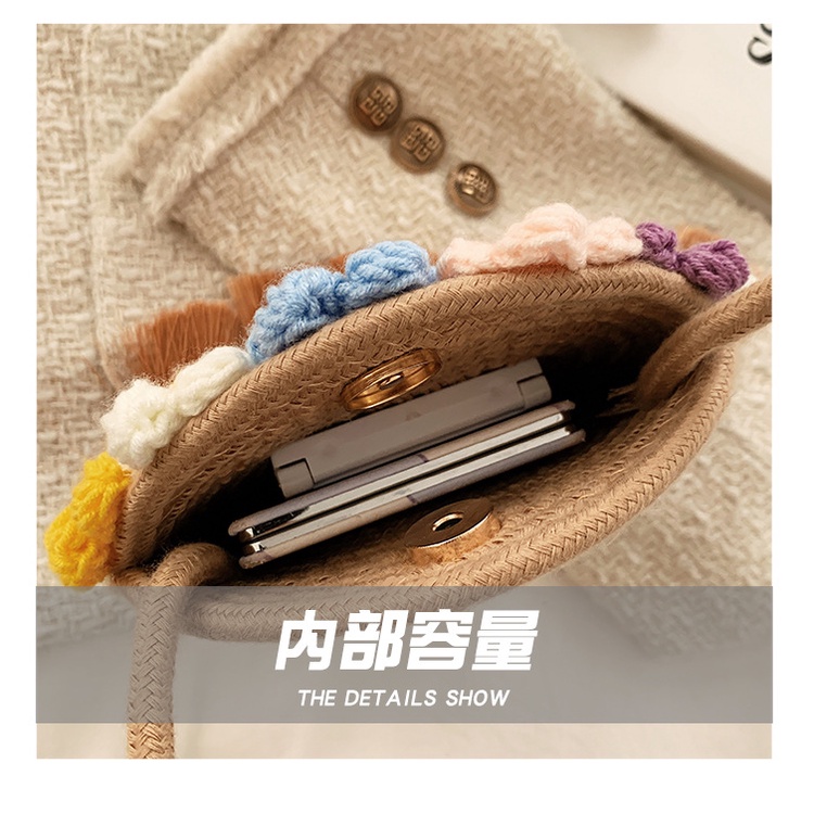 Túi Đeo Vai Nữ Vải Lanh cotton Thời Trang Mùa Hè Xinh Xắn