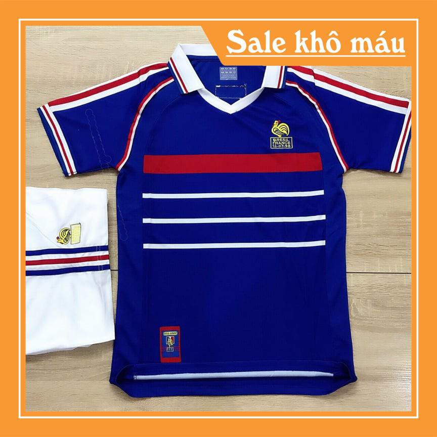 [ Rẻ vãi Chưởng ] Quần áo bóng đá đội tuyển Pháp 1998,áo đá bóng đẹp hàng thái lan cao cấp