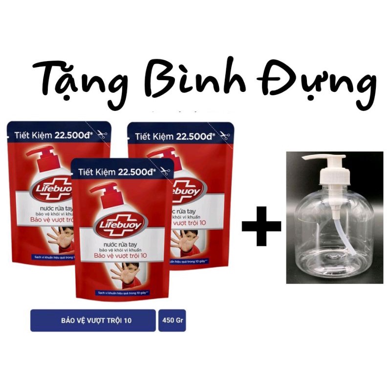 Combo 2 Bình/Túi Nước Rửa Tay Lifebuoy/Lifebouy 500g