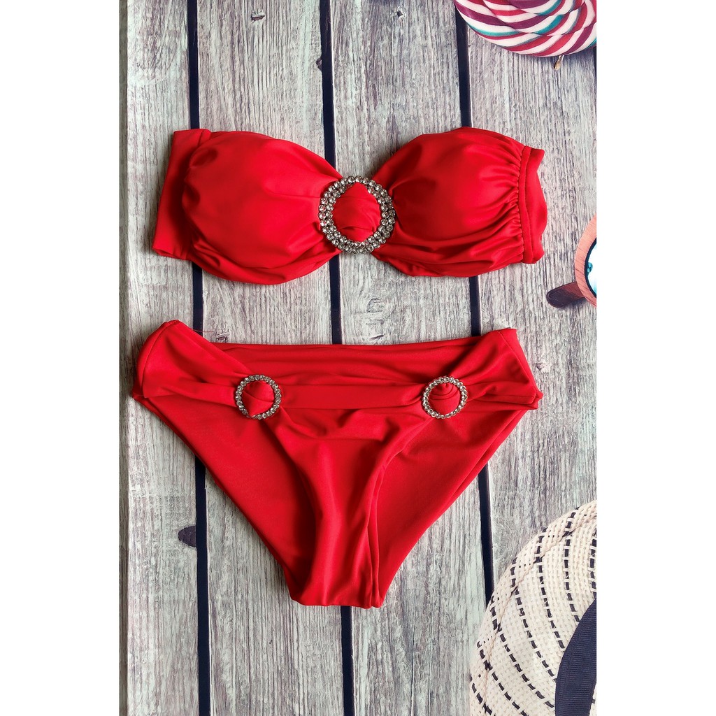 Bikini đồ bơi nữ 2 mảnh phối khoen đá (nhiều màu) EVA 2MKD | BigBuy360 - bigbuy360.vn