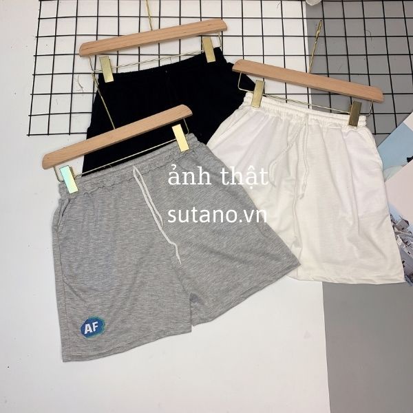 Quần short nữ-quần đùi mặc nhà sooc ngố cạp chun thun dây co giãn in chữ FA hàng đẹp Q238 SUTANO
