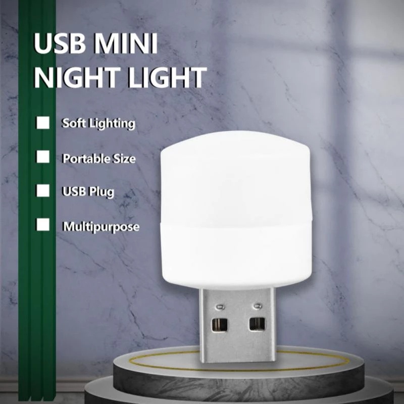 Đèn Led Đọc Sách Bảo Vệ Mắt Sạc Cổng USB Hình Tròn Nhỏ Tiện Dụng