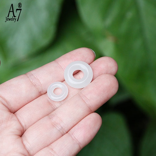 Vòng cổ Mặt Ngọc Bích Trắng A7 Mạ Vàng 18K