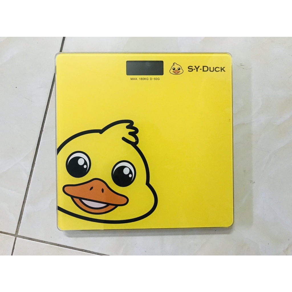 Cân Điện Tử , Cân Sức Khỏe Nhập Khẩu GDuck KIDS, Màn Hình LED, Hình Vịt Vàng Siêu Cute (Tặng Kèm Pin)