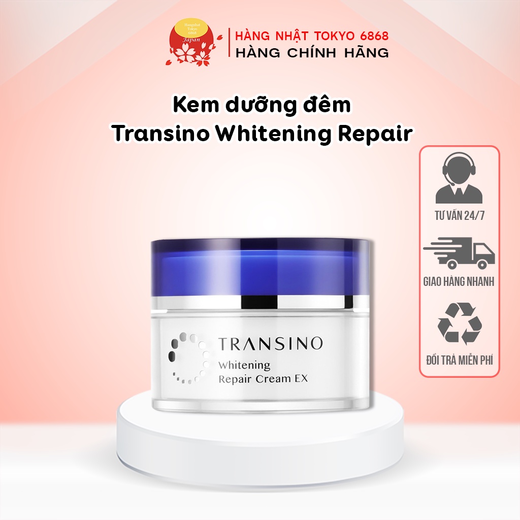 Kem dưỡng đêm giúp giảm nám, làm trắng, tái tạo và phục hồi da Transino Whitening Repair