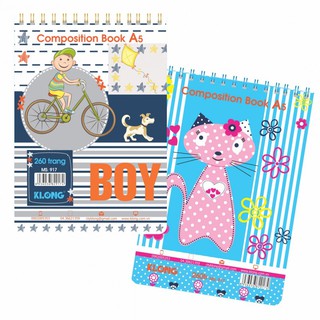 Sổ lò xo kép ngang A5 - 260 trang Ms 917