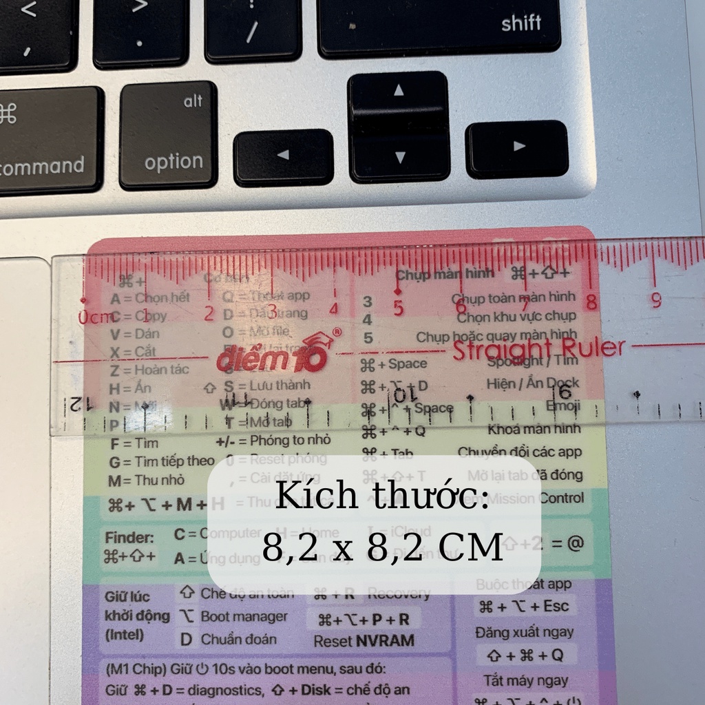 [V3] Miếng dán phím tắt Mác0S cho Mácbook | Sticker phím tắt| Không dính keo [ MagicWrapVN ]