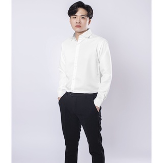 Sơ mi nam trơn ko nhăn, kate lụa thấm hút SM001
