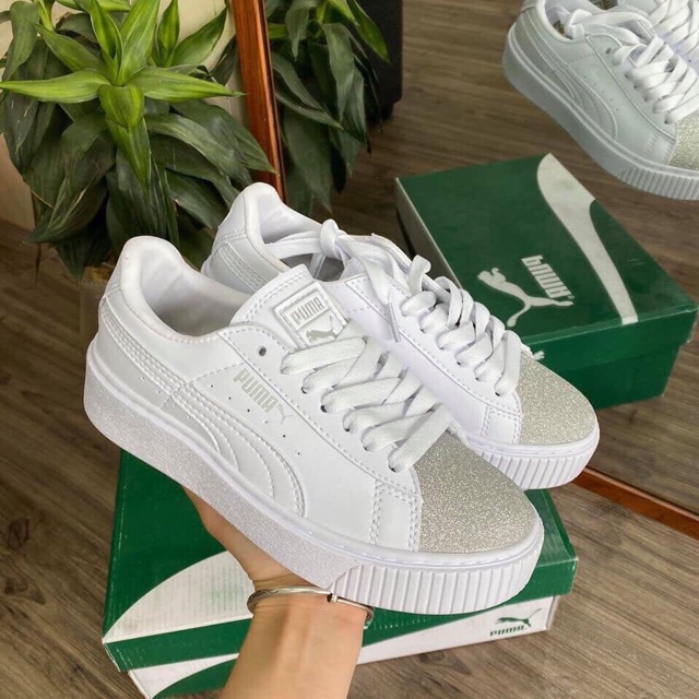 [ Ảnh thật + full box ] Puma mũi nhũ hồng, bạc về thêm cực nhiều luôn nha 😍😍