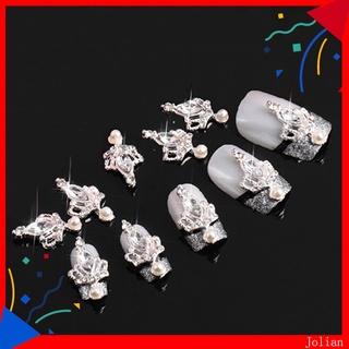 [Hàng mới về] Set 10 sticker dán trang trí móng tay nghệ thuật hình vương miện 3D thời trang lấp lánh