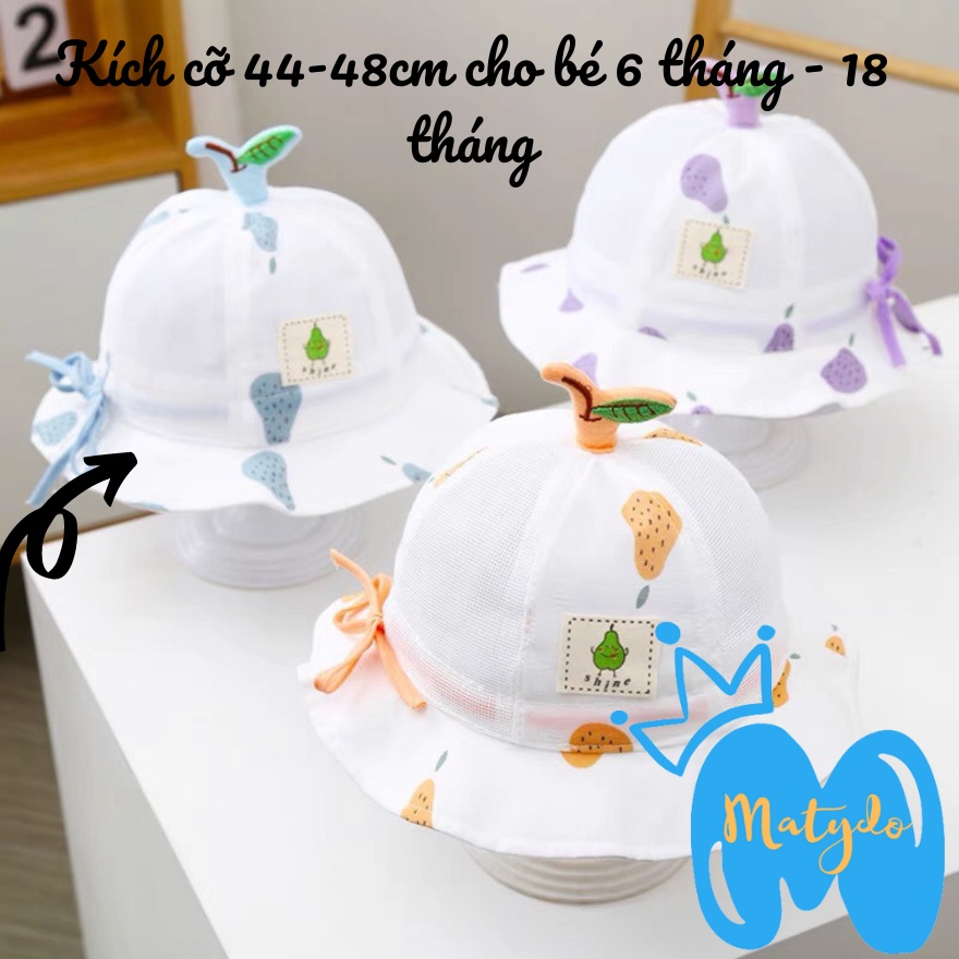 Mũ vành cho bé có dây rút điều chỉnh kích cỡ nón bucket trẻ em dễ thương phụ kiện trẻ em