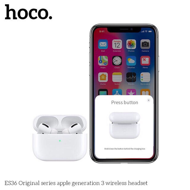 [Mã ELMS5 giảm 7% đơn 300K] Tai nghe Bluetooth không dây kiểu dáng airpods pro hoco ES36 hàng nhập khẩu