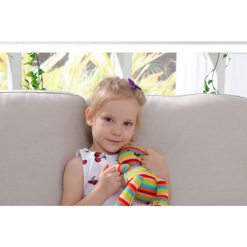 Búp Bê Thỏ Bông Tai Dài Màu Sắc Cầu Vồng Cao Cấp Mềm Mịn Đẹp [DouDou Trấn An Con Ngủ Ngon]