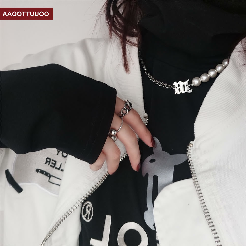 Vòng Cổ / Vòng Tay Đính Ngọc Trai Nhân Tạo Phong Cách Hàn Quốc Cá Tính