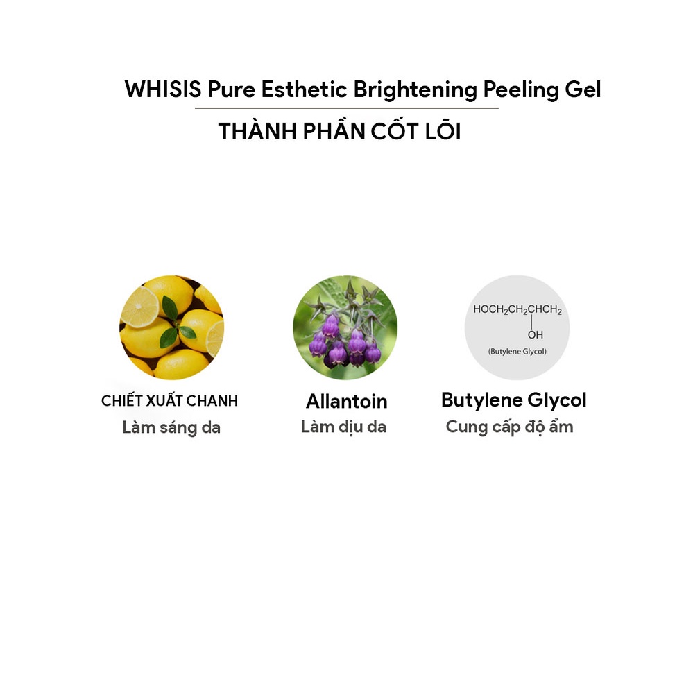 Tẩy Tế Bào Chết Da Mặt Vitamin C 6in1 Hàn Quốc WHISIS Pure Esthetic Brightening Peeling Gel Sáng Đều Màu Da 120ml