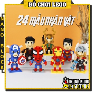 Lego 3D biệt đội siêu nhân siêu anh hùng Marvel và DC - Đồ chơi lắp ráp Các Anh Hùng Iron Man, Batman, Captian,...