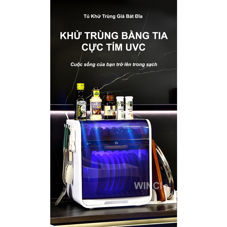 Máy Khử Trùng bát đĩa bằng tia UV Chính hãng Winci,Win-K8, Bảo hành 12 tháng.