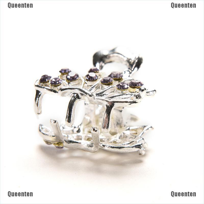 ★Queen★Style New Crystal Flower Mini Hair Claw Clamp Hair Clip Hair Pin
