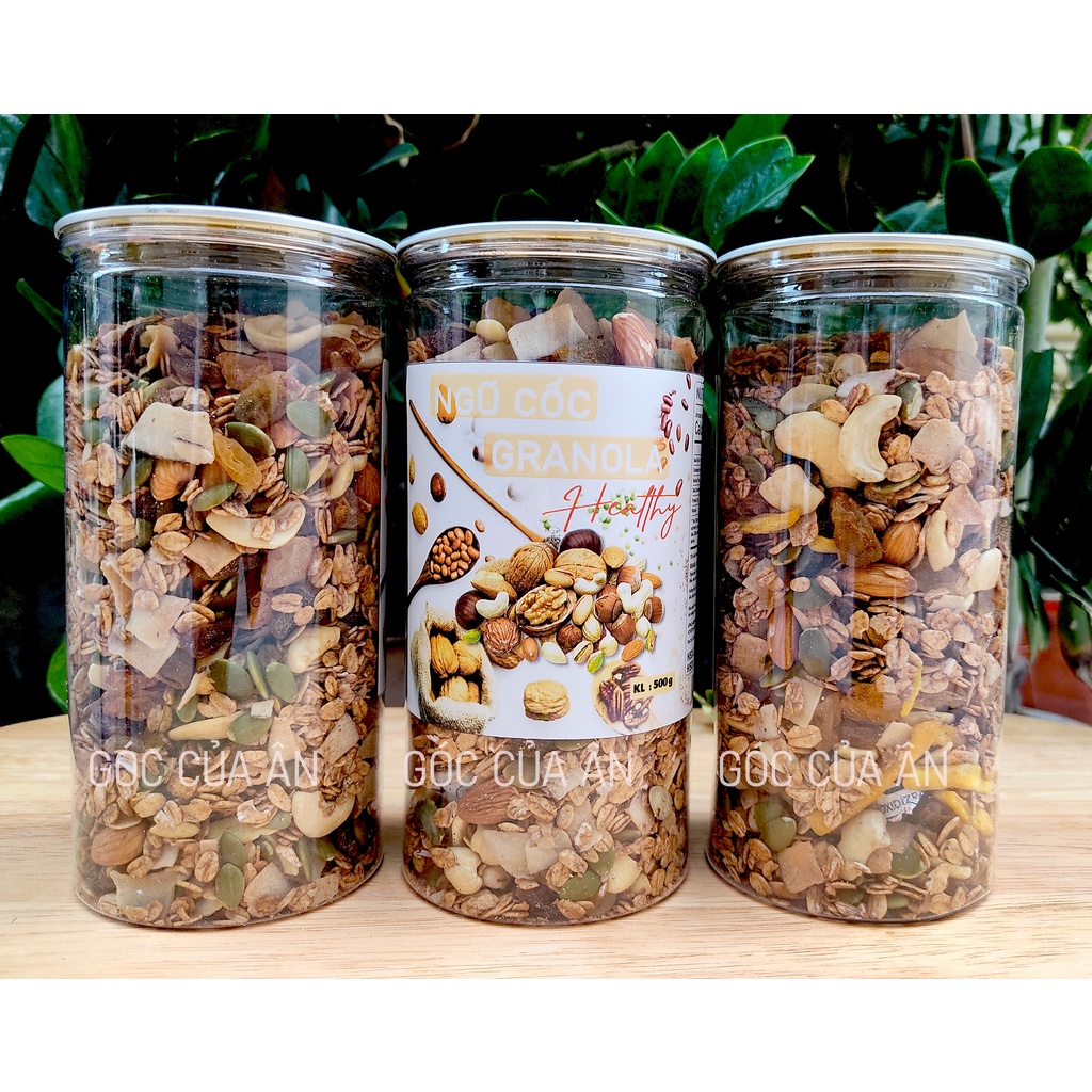 Granola Nhiều Hạt 500g - Ngũ Cốc Ăn Kiêng Không Đường (20% yến mạch)