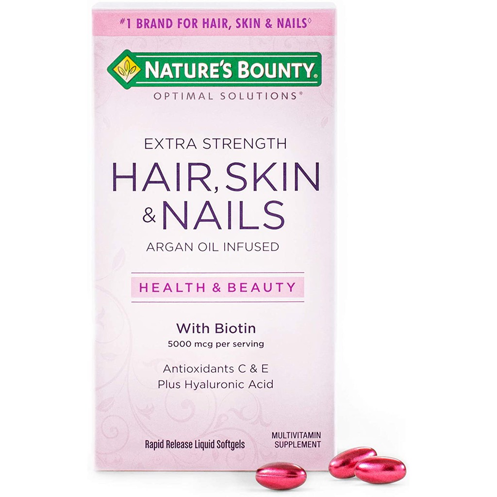 [DATE 9/2022] Nature's Bounty Hair Skin & Nails 150 Viên Liquid Softgels