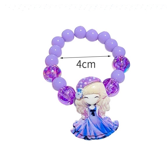 Vòng tay công chúa họa tiết hoạt hình cho bé gái
