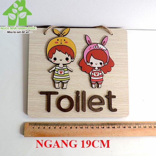 Bảng gỗ decor trang trí treo cửa toilet WC ,  Mẫu BM_032 SIÊU CUTE