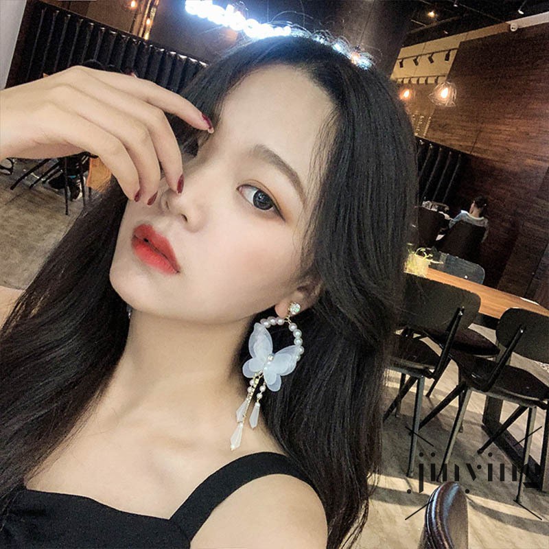 GETNOIVAS Khuyên tai nữ trang dáng dài tạo hình độc đáo