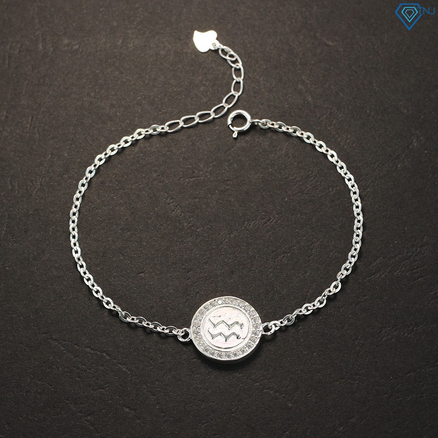 Lắc tay nữ bạc thật cung hoàng đạo Bảo Bình LTN0151 Trang Sức TNJ