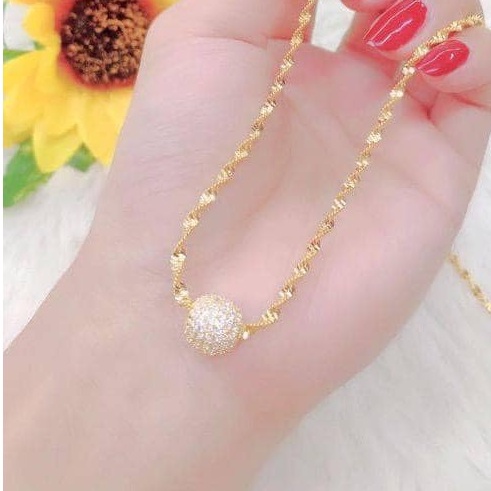 Dây Chuyền Nữ Quả Cầu V131 Mạ Vàng NaMoo Jewelry