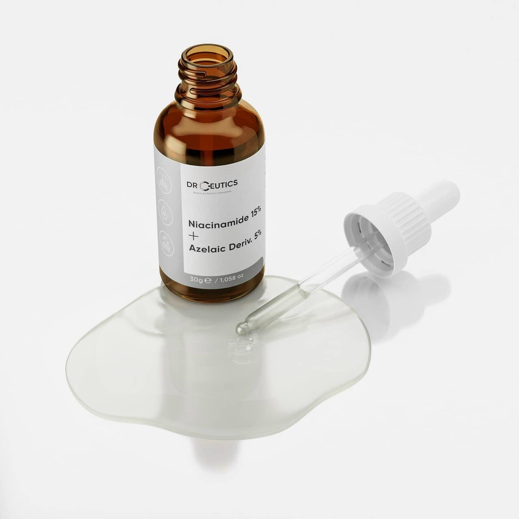 Serum DrCeutics Niacinamide 15% + Azelaic Deriv. 5% Sáng Da Giảm Mụn Thâm 30g
