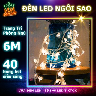 Bộ Dây Đèn Led Hình Sao, Bông Tuyết Trang Trí Phòng Ngủ, Rèm Cửa, Sinh Nhật, Lễ Tết Siêu Xinh Xắn