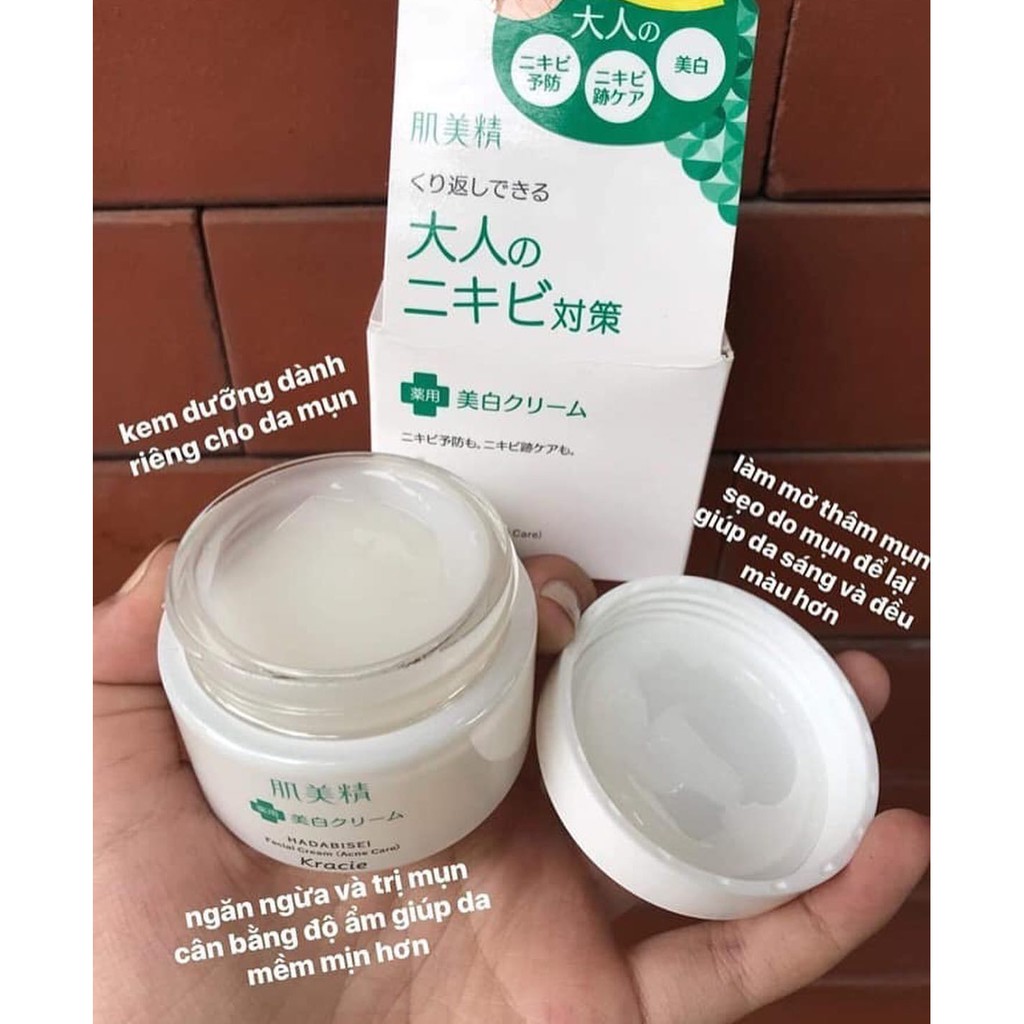 Kem Dưỡng Ngăn Ngừa Mụn Và Dưỡng Trắng Kracie Hadabisei Acne - Jenieeshop