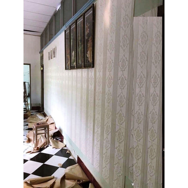 Bộ 5 Tấm Xốp Dán Tường Tân Cổ Điển, Hoa Văn Tân Cổ Điển 3D 70x70cm