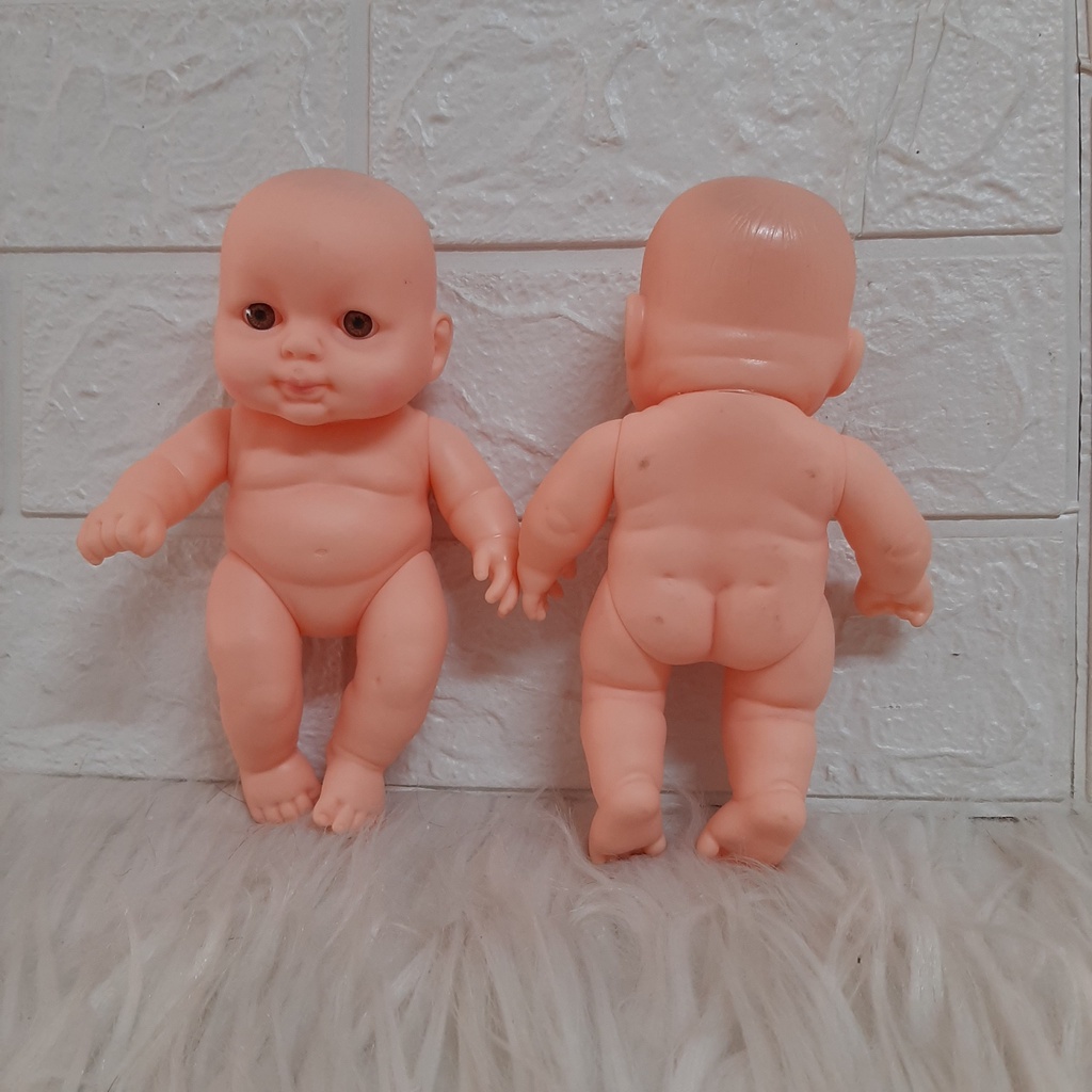 Búp Bê Tái Sinh Nhựa Mềm Em Bé Sơ Sinh mắt 3D 18 cm = 7 inch Vinyl Reborn Baby Doll Biểu cảm sống động như thật Dùng Làm