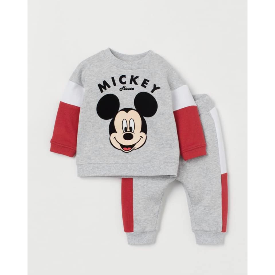 Bộ nỉ HM Mickey đỏ bé trai