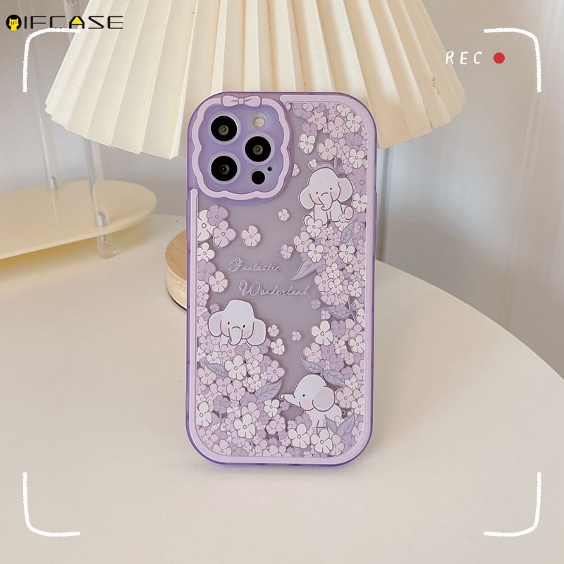 Ốp Điện Thoại Trong Suốt Chống Sốc In Hình Hoạt Hình Thắt Nơ Cho iPhone 13 12 11 Pro Max XS Max XR X
