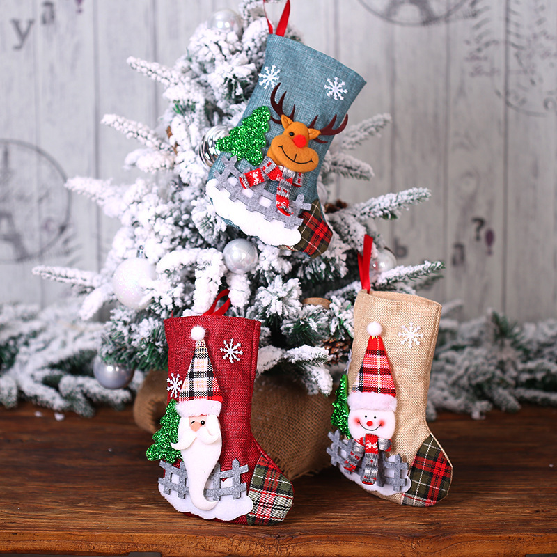 Túi đựng kẹo trang trí cây thông Noel quà tặng cho trẻ em