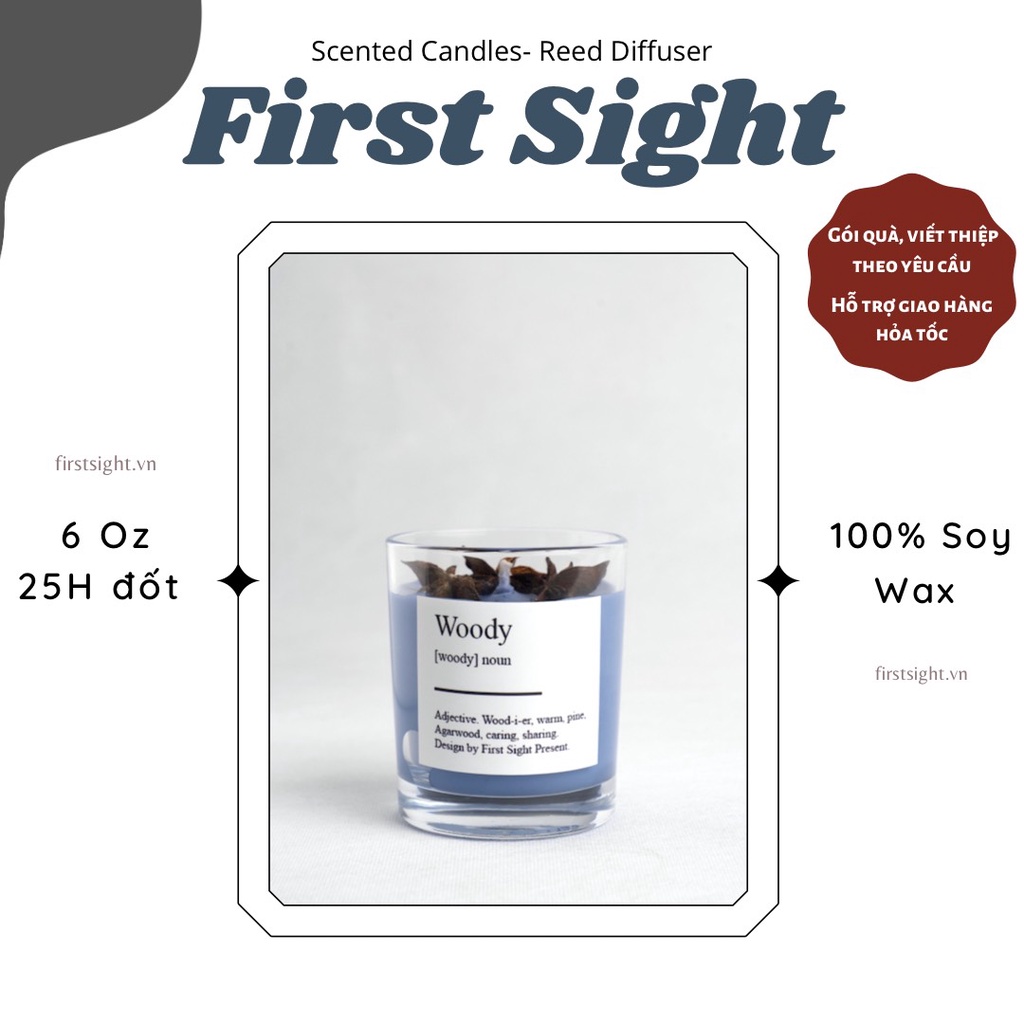 Hộp quà Nến thơm Cao cấp First Sight No4 trang trí Handmade