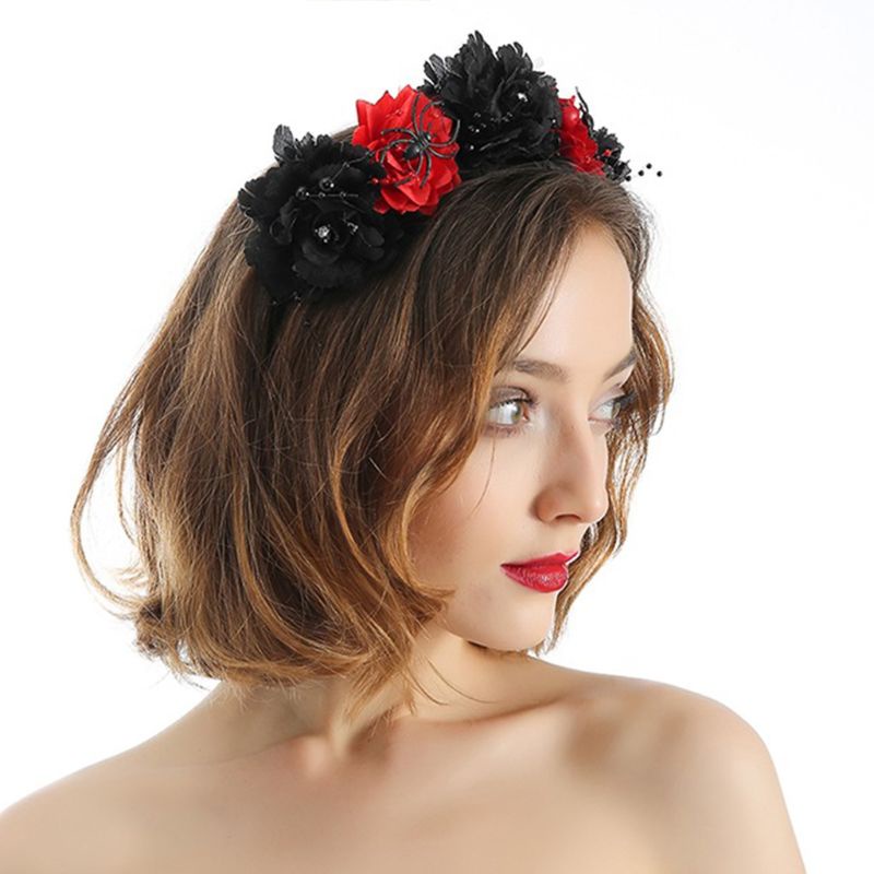 Flgo Băng Đô Đính Hạt Hình Hoa Nhiều Màu Hóa Trang Nhân Vật Trong Ngày Halloween