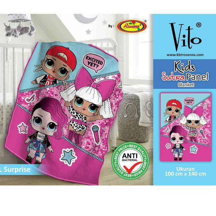 LOL SURPRISE Bán!!! Chăn Lụa Trẻ Em Rosanna Vito 100x140 Lol Ngạc Nhiên...