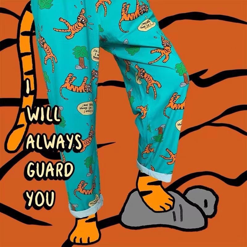 Quần Ngủ Pajama Xuân Hè Thiết Kế Hoạt Hình Dễ Thương Thiết Kế Đặc Biệt Kiểu Hàn Quốc Mới Cho Nữ