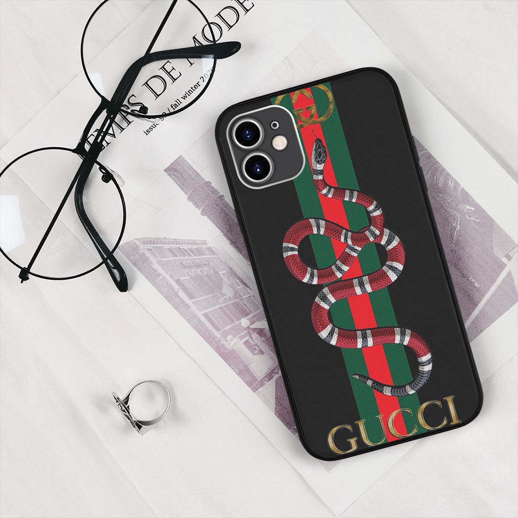 Ốp điện thoại rắn GUCCI đẳng cấp sành điệu độc đáo ECOMEX cho Iphone 5 6 7 8 Plus 11 12 Pro Max X Xr SUPPOD00048