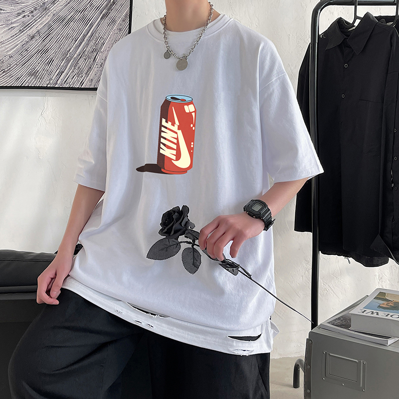 Áo Thun Tay Ngắn Phong Cách Hàn Quốc Size M-5XL Dành Cho Nam