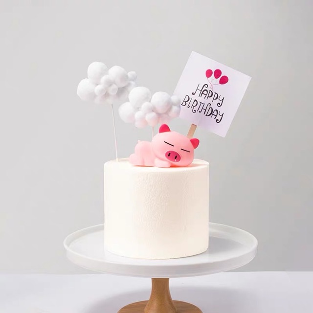 5 heo ngủ trang trí bánh kem -Q3301