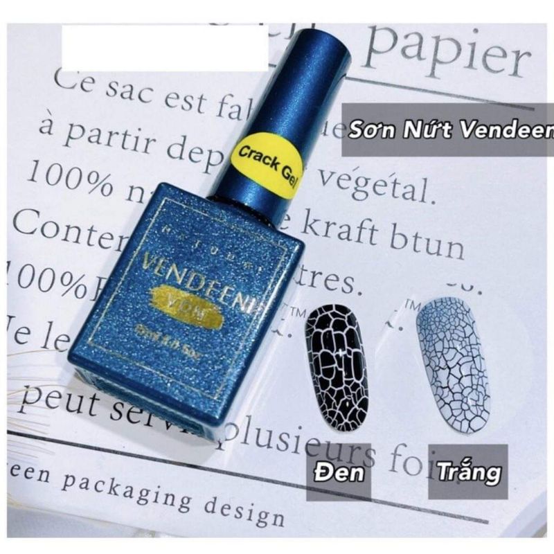 Sơn Nứt Đen, Trắng Vendeeni Lẻ Chai 15Ml - Phụ Kiện Đồ Nail