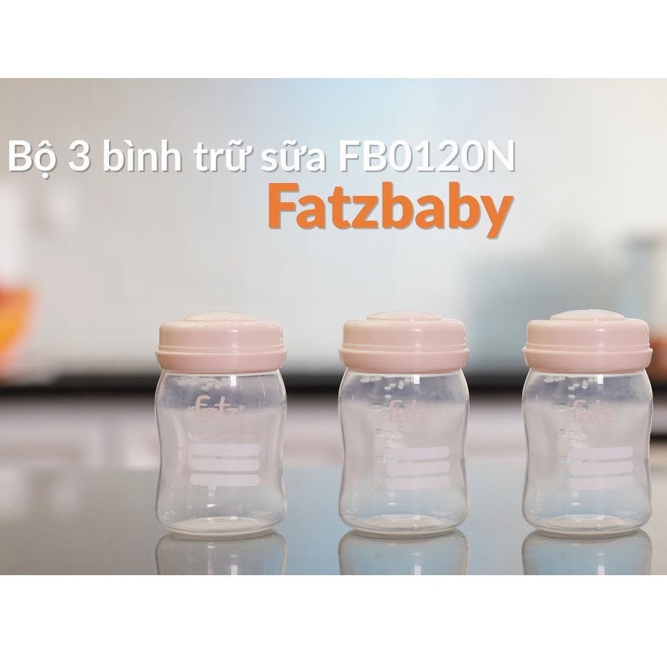 Bình trữ sữa 150ml (bộ 3 bình) Fatzbaby FB0120NH
